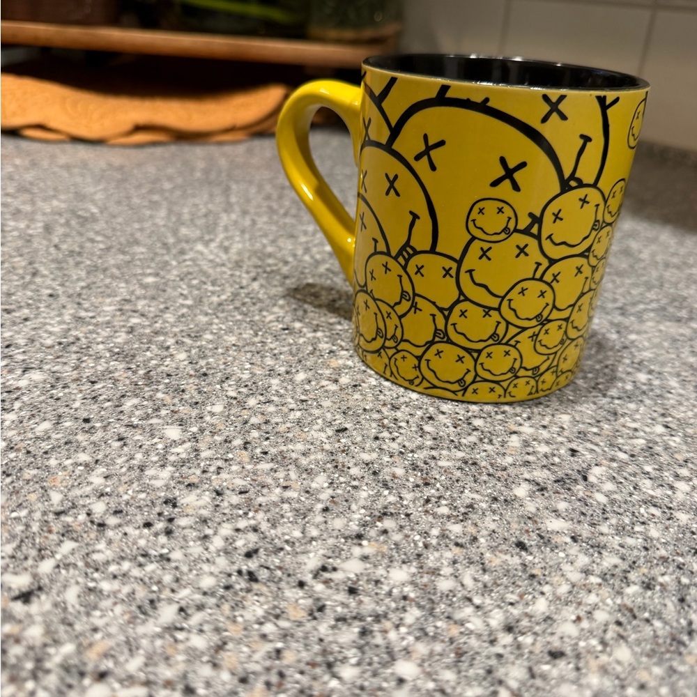 Nirvana All Over Print Yellow Smiley Face Mug